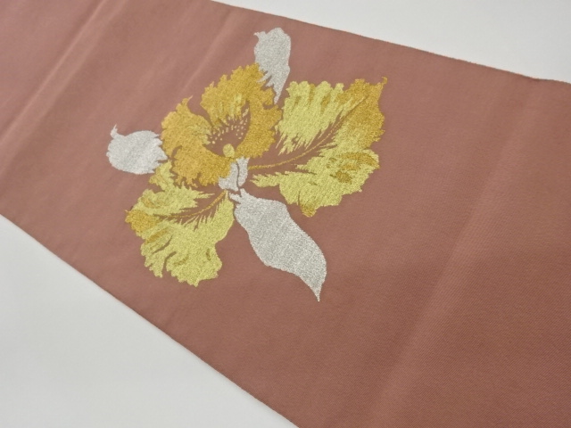 リサイクル　綴れ花模様織出し名古屋帯